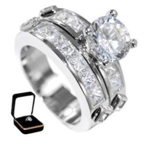 3.10 ctw Cubic Zirconia Brilliant Engagement Ring